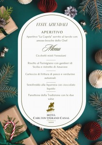 Feste Aziendali Natalizie Carlton Grand Canal