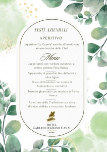Menu Feste Aziendali Natalizie Carlton